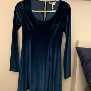 Blue velvet dress
